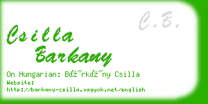 csilla barkany business card